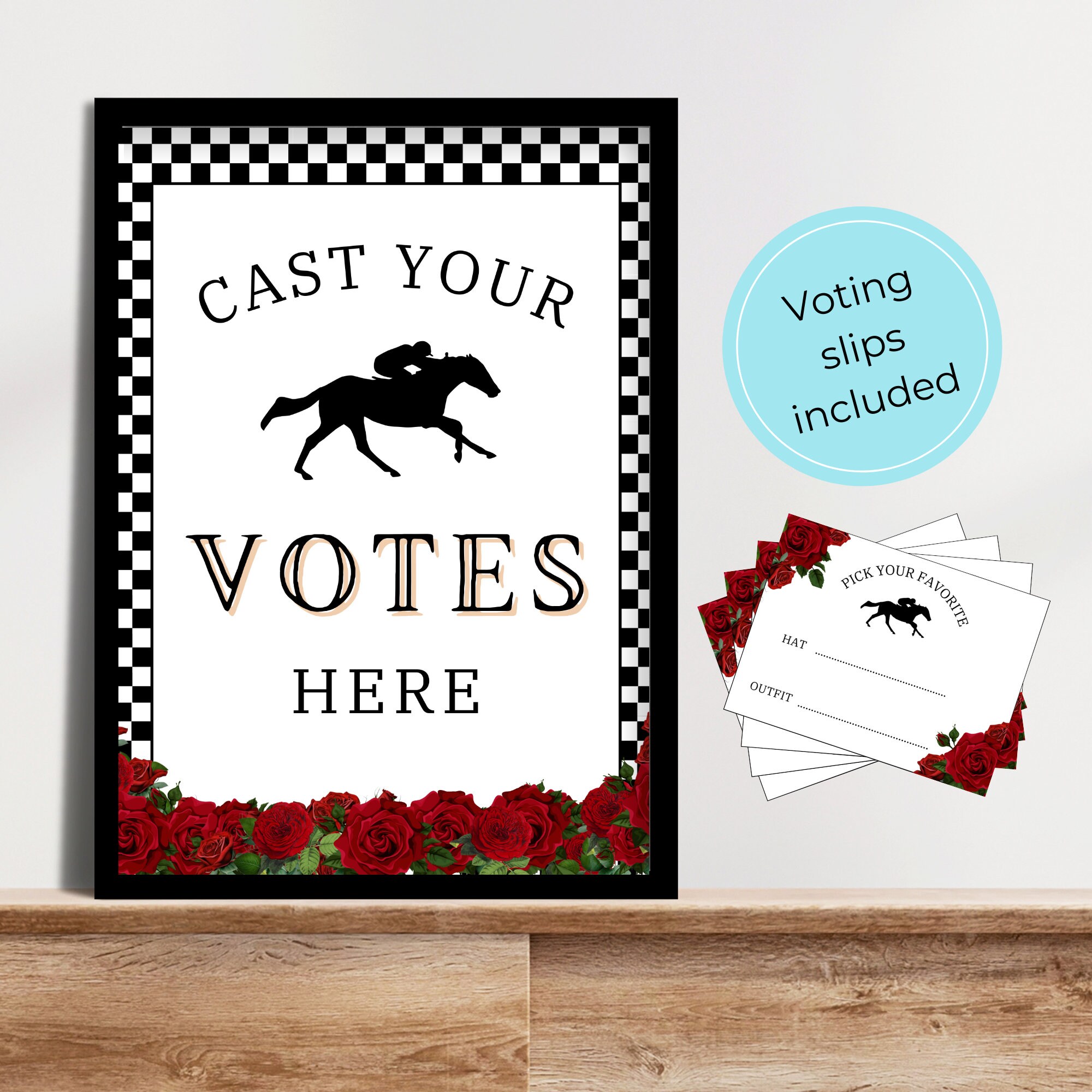 Kentucky Derby Party Decorations Template Bundle, Invitation, Bunting ...