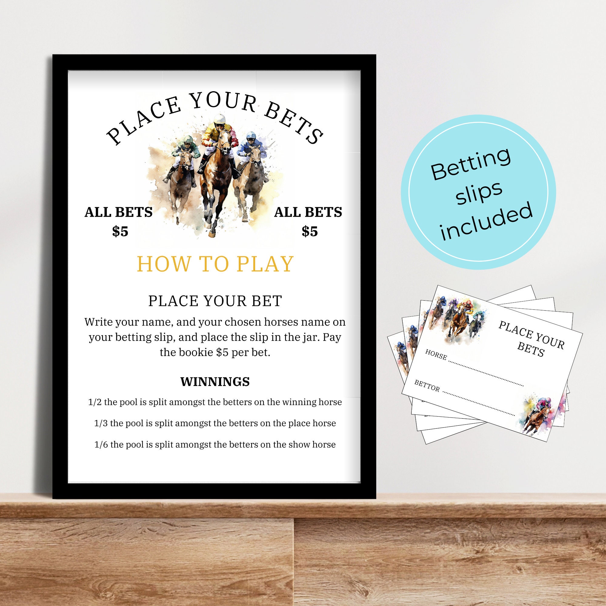 Kentucky Derby Party Decorations Template Bundle, Invitation, Bunting ...