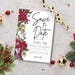 Save the Date Christmas Party Invitation Card Template, Holiday Drinks Invite, Family Gathering ...