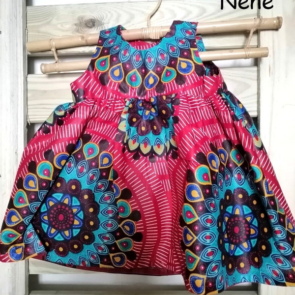 Robe bébé en tissu africain ou wax