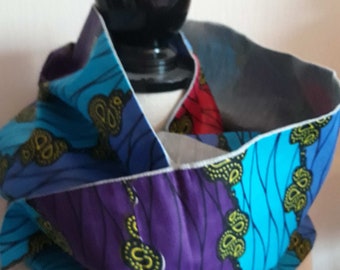 Grand foulard tube ou snood en wax