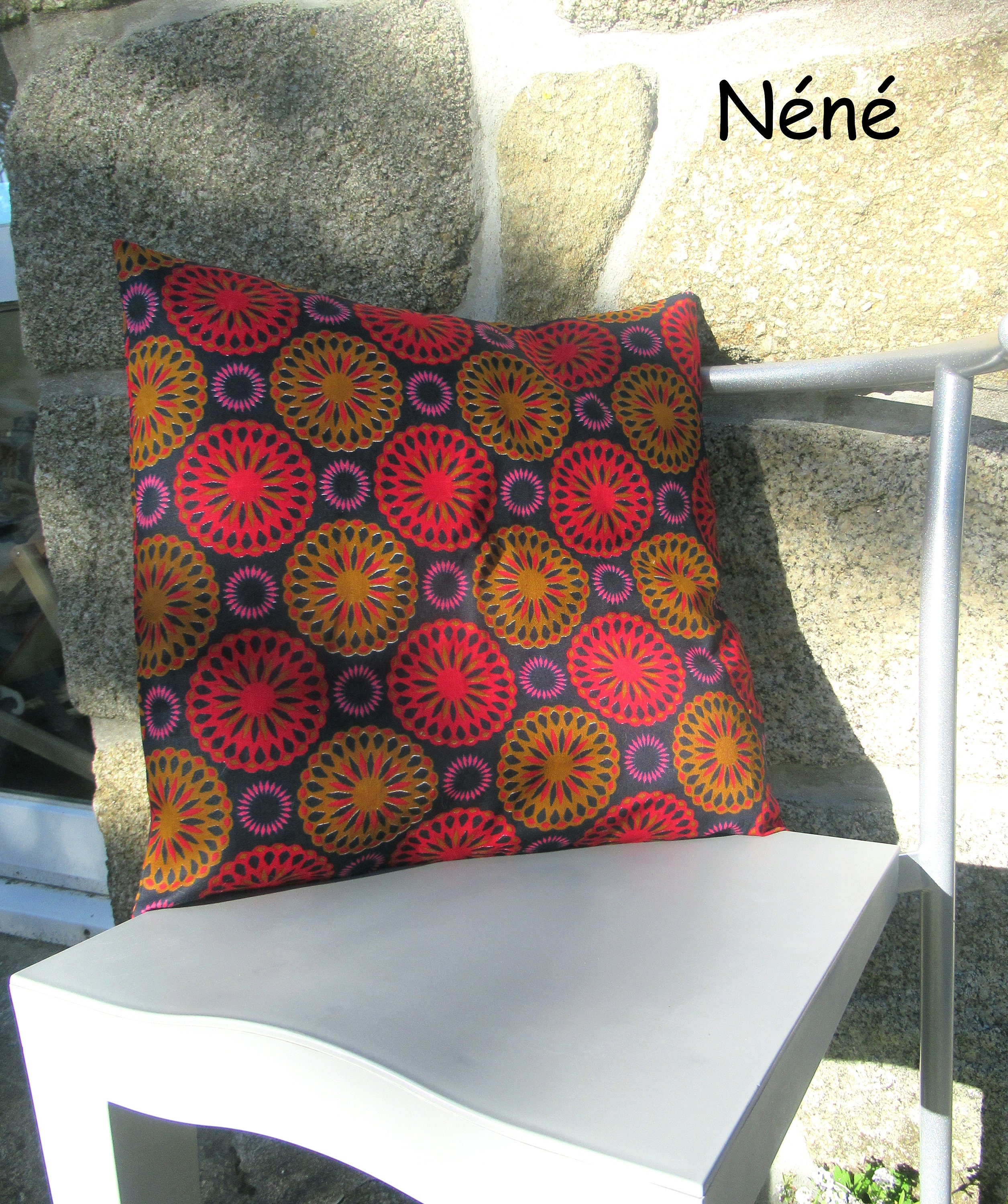 Housse de Coussin en Tissu Africain ou Wax