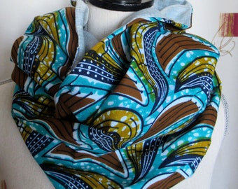 Large tube scarf or snood in wax