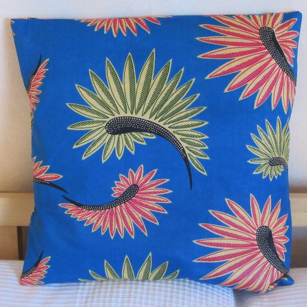 Housse de coussin en tissu africain ou wax