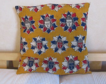 Housse de coussin  en tissu indien