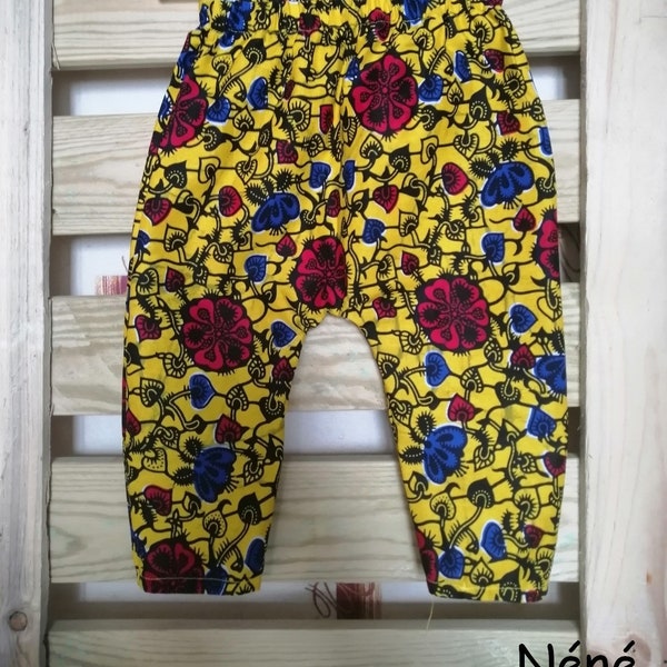 Pantalon sarouel enfant en tissu africain wax