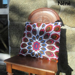 African fabric or wax cushion cover