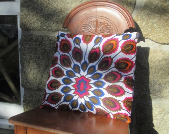 Housse de coussin en tissu africain ou wax