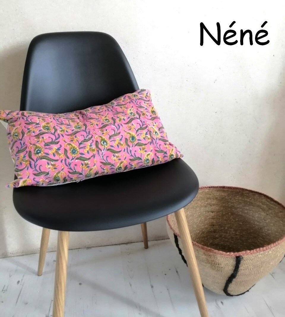 Housse de Coussin Rectangulaire en Tissu Indien