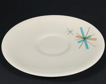 MCM Atomic Starburst Saucers (Set of 2), Mid Century Modern Dinnerware