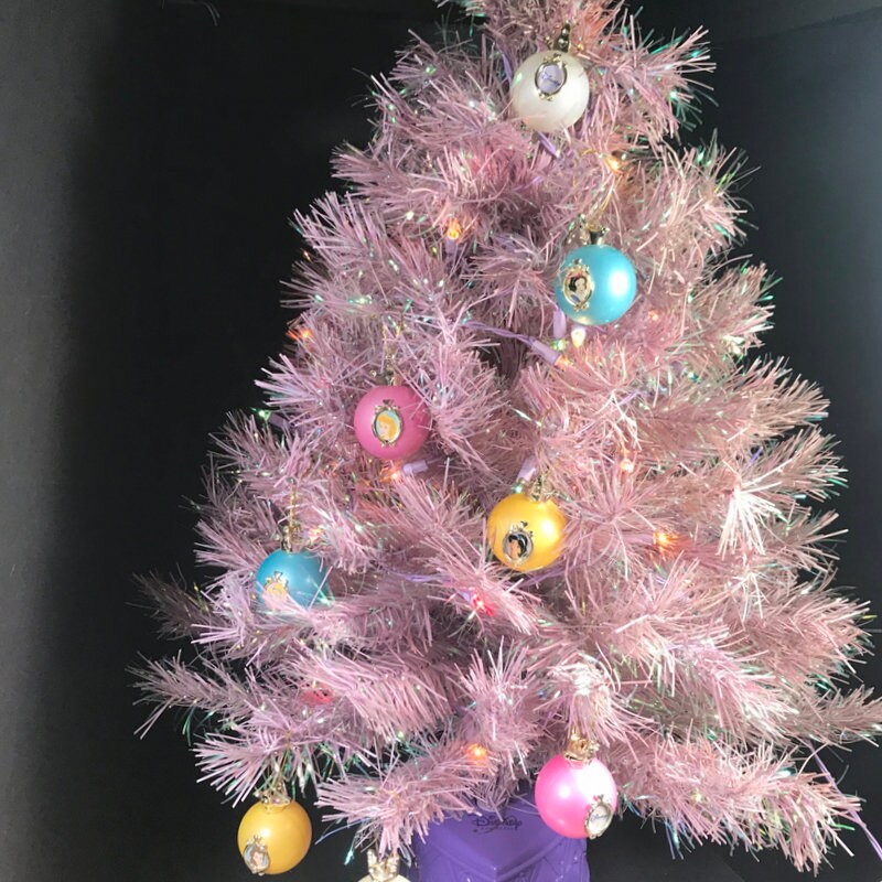 Disney Princess Christmas Tree With Ornaments Lights