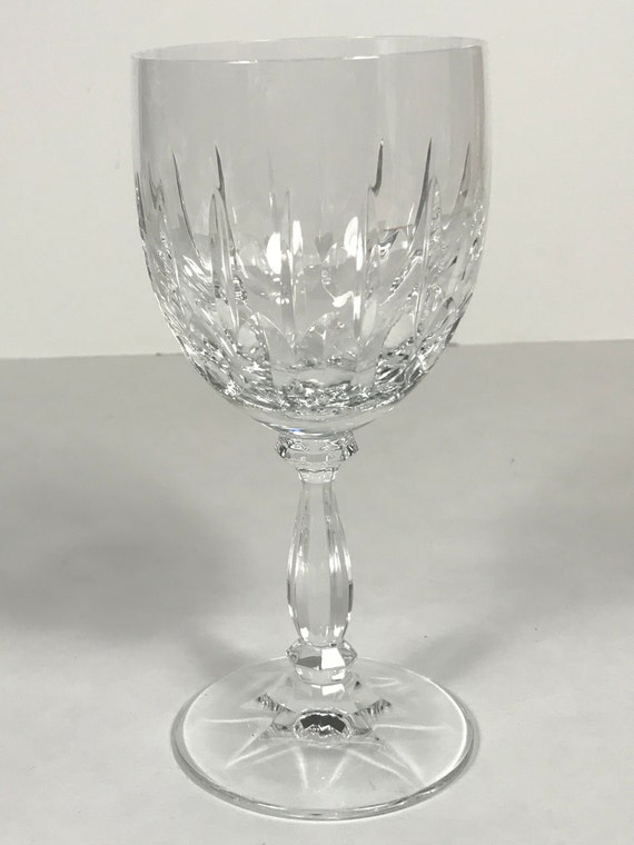 Vintage Schott Zweisel Crystal Wine Glass Doreen Cut Crystal