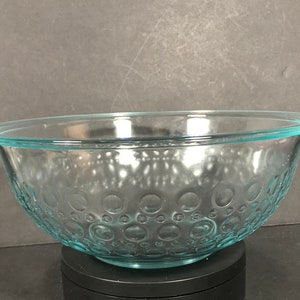 Pyrex polka Dots mixing bowl 2.5 Qt #325 test pattern, mod clear dots circles bowl