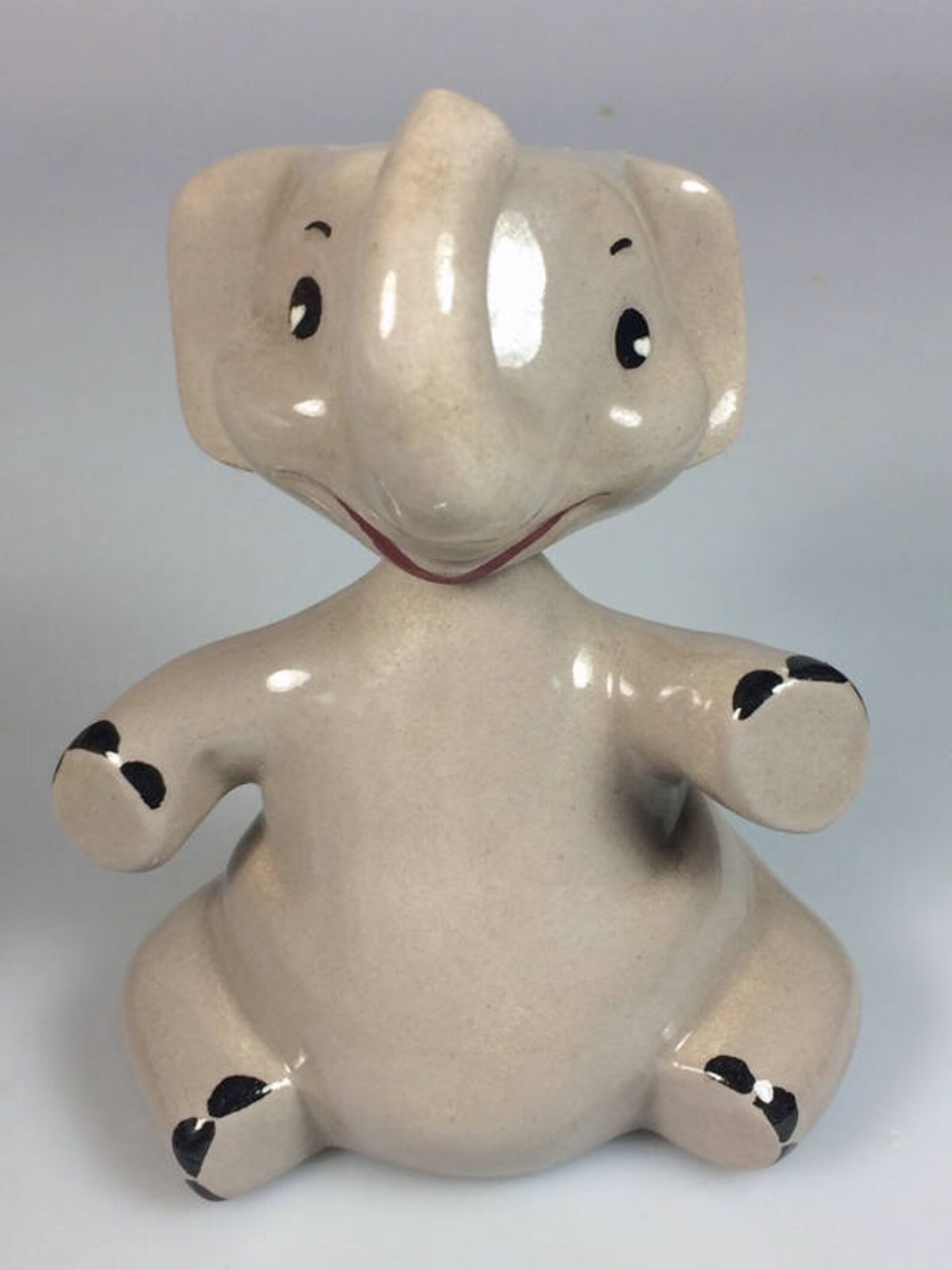Ceramic Elephant Bobble Head Betty Lou Nichols Elephant Nodder Etsy