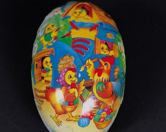 Vintage Paper Mache Easter Egg Container