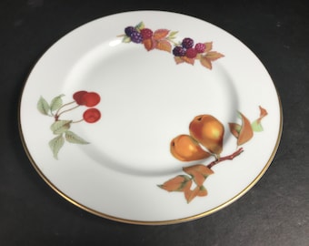 2 Evesham gold Salad plates Royal Worcester dinnerware, bone china Thanksgiving china luncheon plate
