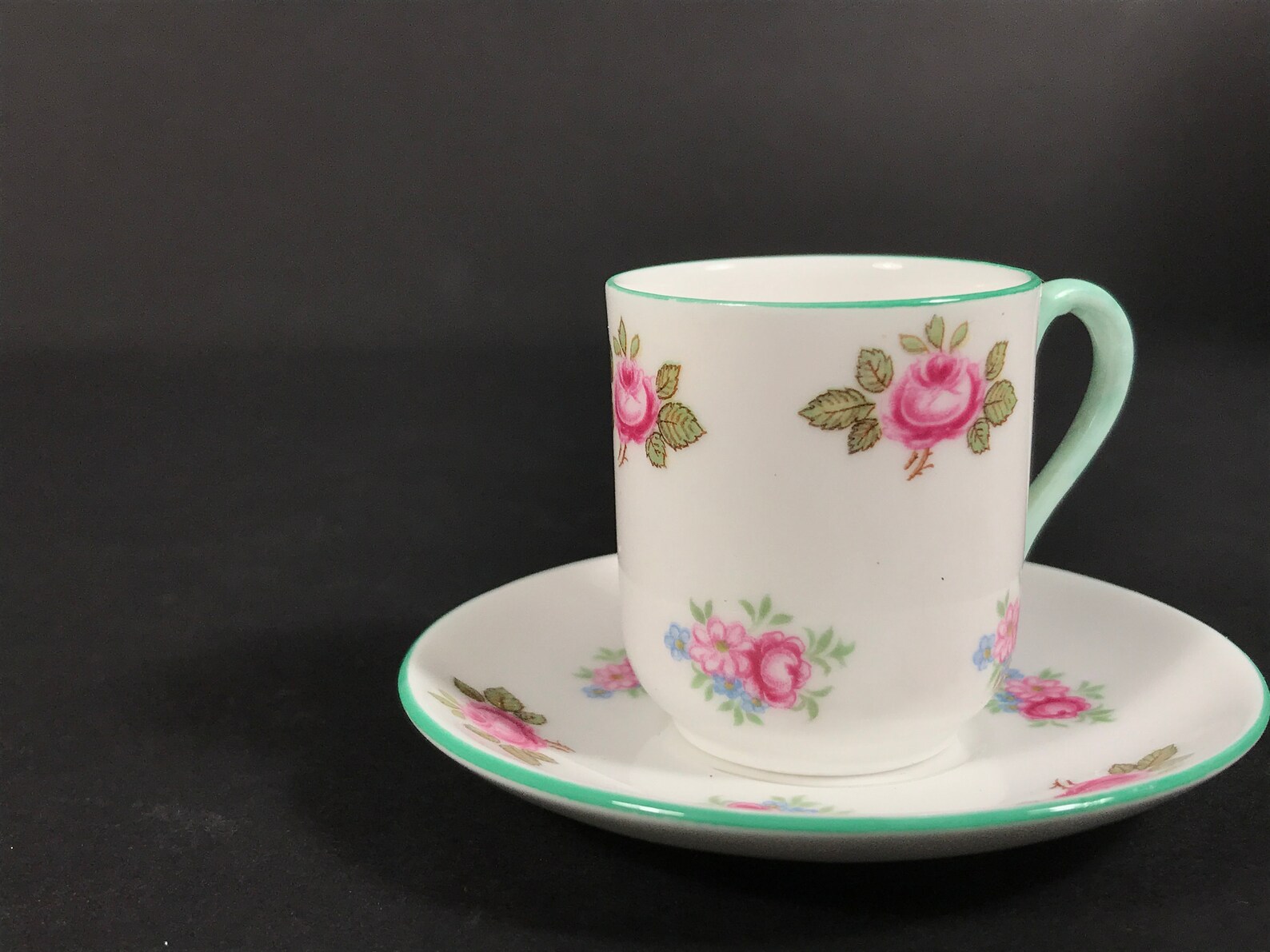 Shelley Miniature cup saucer Vintage English dainty mini cup | Etsy