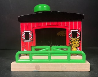 Thomas & Friends Wooden Railway Sodor Dairy Farm Barn Guillane/sodor railway accessory/Vintage wood toy train