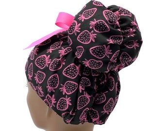 Emma high bun scrub cap, Emma scrub cap, ponytail scrub caps, scrub cap for women, surgical cap, nurse scrub cap, bun scrub cap,