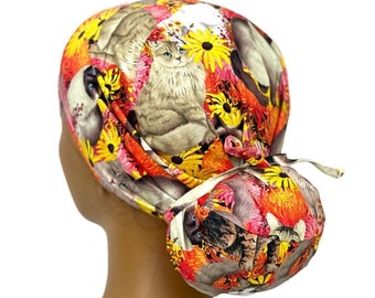 Ava Ponytail Scrub Cap, Ava ponytail scrub cap for women, Ponytail scrub cap, Scrub cap for women, surgical cap, nurse scrub cap