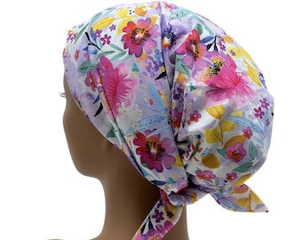 Olivia Ponytail Scrub Cap for Women,Ponytail surgical cap,Doctor,Vet,Medical scrub cap for long hair,