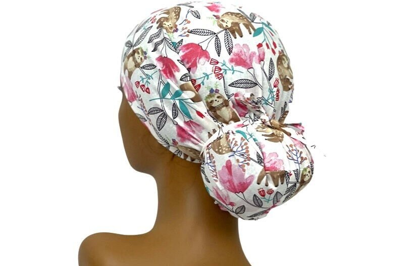 Ava Ponytail Scrub Cap, Ava ponytail scrub cap for women, Ponytail scrub cap, Scrub cap for women, surgical cap, nurse scrub cap