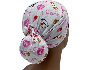 Ava Ponytail Scrub Cap, Ava ponytail scrub cap for women, Ponytail scrub cap, Scrub cap for women, surgical cap, nurse scrub cap