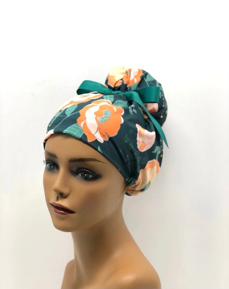 Emma High Bun Scrub Cap Emma Scrub Cap Ponytail Scrub Caps Etsy