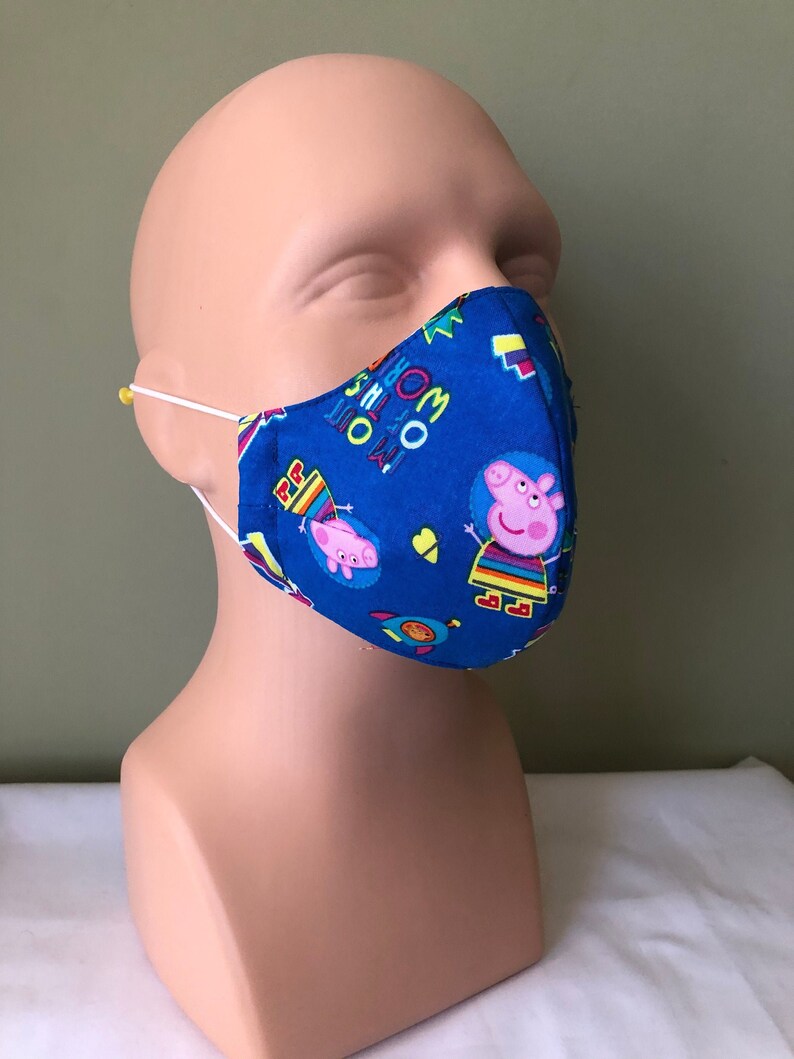 Cotton face mask with filter Peppa Pig goes to Space100 Etsy