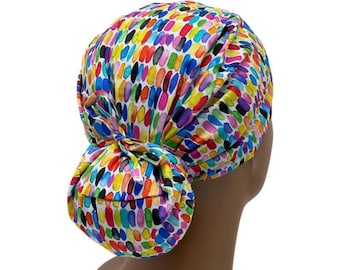 Ava Ponytail Scrub Cap, Ava ponytail scrub cap for women, Ponytail scrub cap, Scrub cap for women, surgical cap, nurse scrub cap