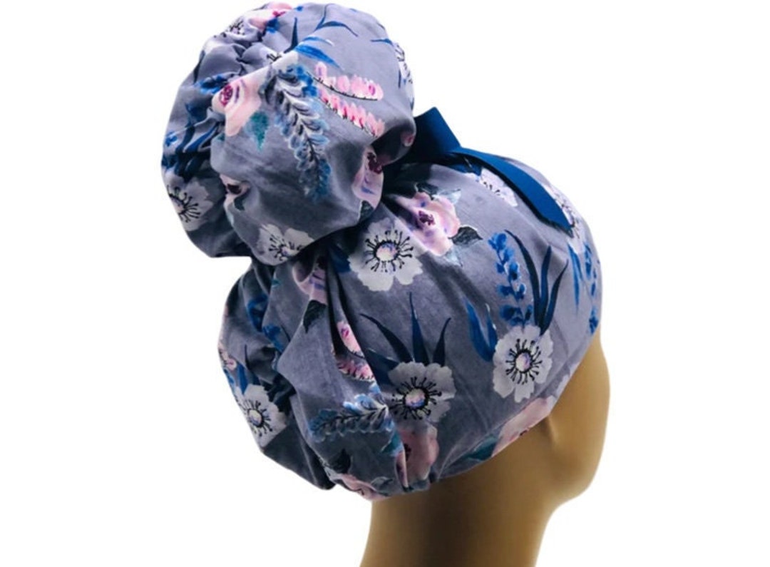 Emma High Bun Scrub Cap, Emma Scrub Cap, Ponytail Scrub Caps, Scrub Cap