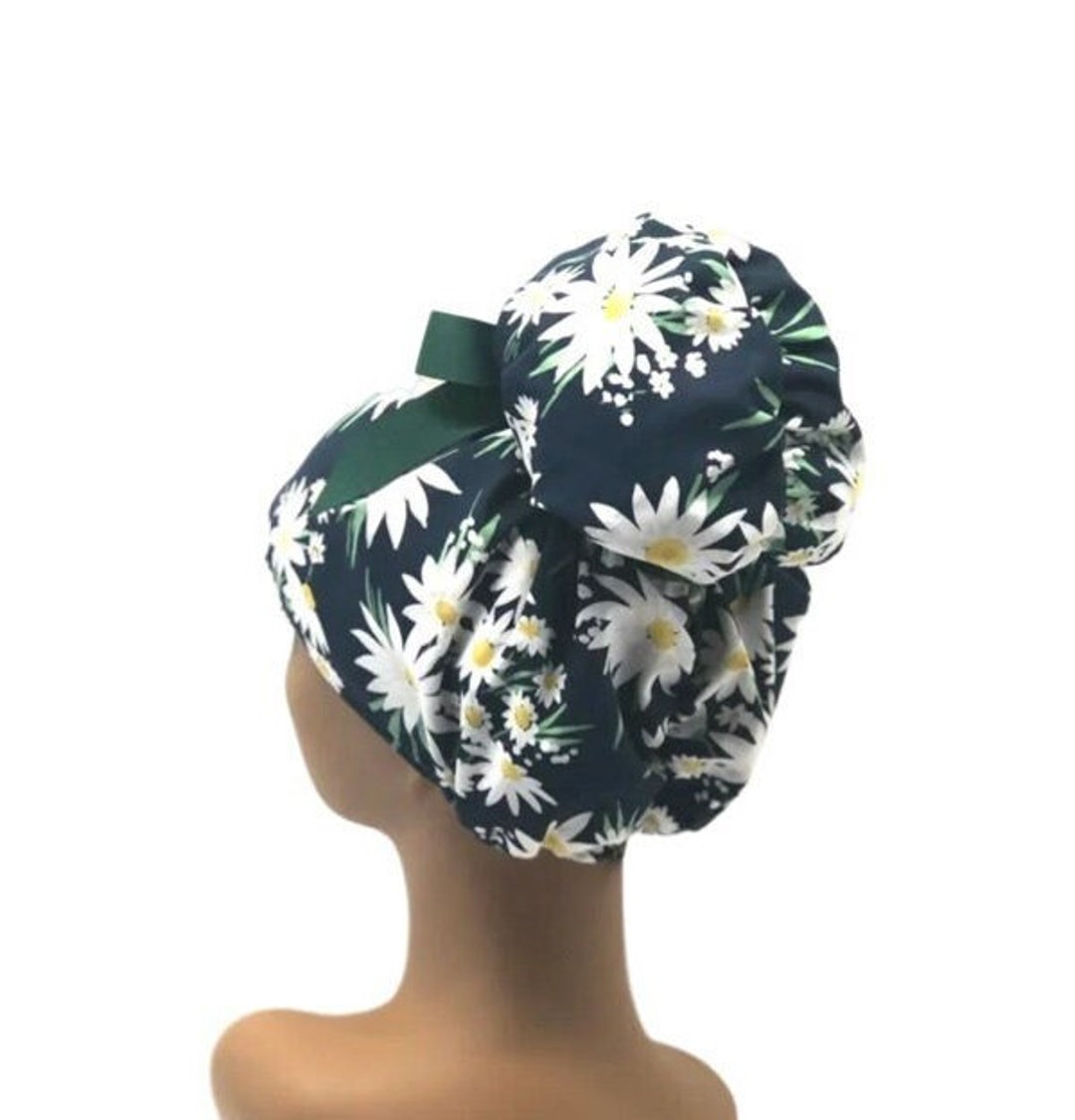 Emma High Bun Scrub Cap, Emma Scrub Cap, Ponytail Scrub Caps, Scrub Cap