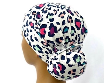 Ava Ponytail Scrub Cap, Ava ponytail scrub cap for women, Ponytail scrub cap, Scrub cap for women, surgical cap, nurse scrub cap