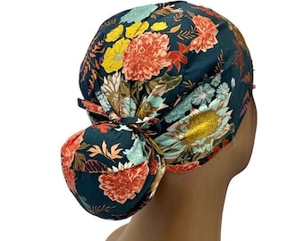 Ava Ponytail Scrub Cap, Ava ponytail scrub cap for women, Ponytail scrub cap, Scrub cap for women, surgical cap, nurse scrub cap