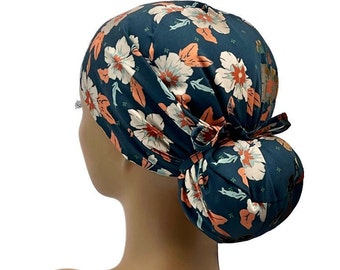 Ava Ponytail Scrub Cap, Ava ponytail scrub cap for women, Ponytail scrub cap, Scrub cap for women, surgical cap, nurse scrub cap