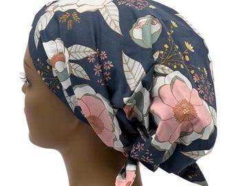 Olivia Ponytail Scrub Cap, Olivia ponytail scrub cap for women, Ponytail scrub cap, Scrub cap for women, surgical cap, nurse scrub cap