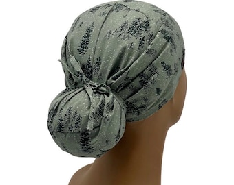 Ava Ponytail Scrub Cap, Women's Surgical Nurse Cap, Made in USA