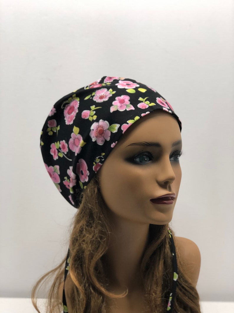 Women Scrub caps100/%cotton,made in USA,Doctor cap,Surgical cap,Nurse cap,medical cap,chemo cap,adjustable back elastic and tie,