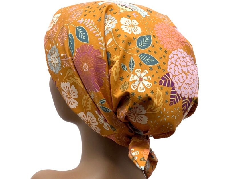 Olivia Ponytail Scrub Cap, Olivia ponytail scrub cap for women, Ponytail scrub cap, Scrub cap for women, surgical cap, nurse scrub cap