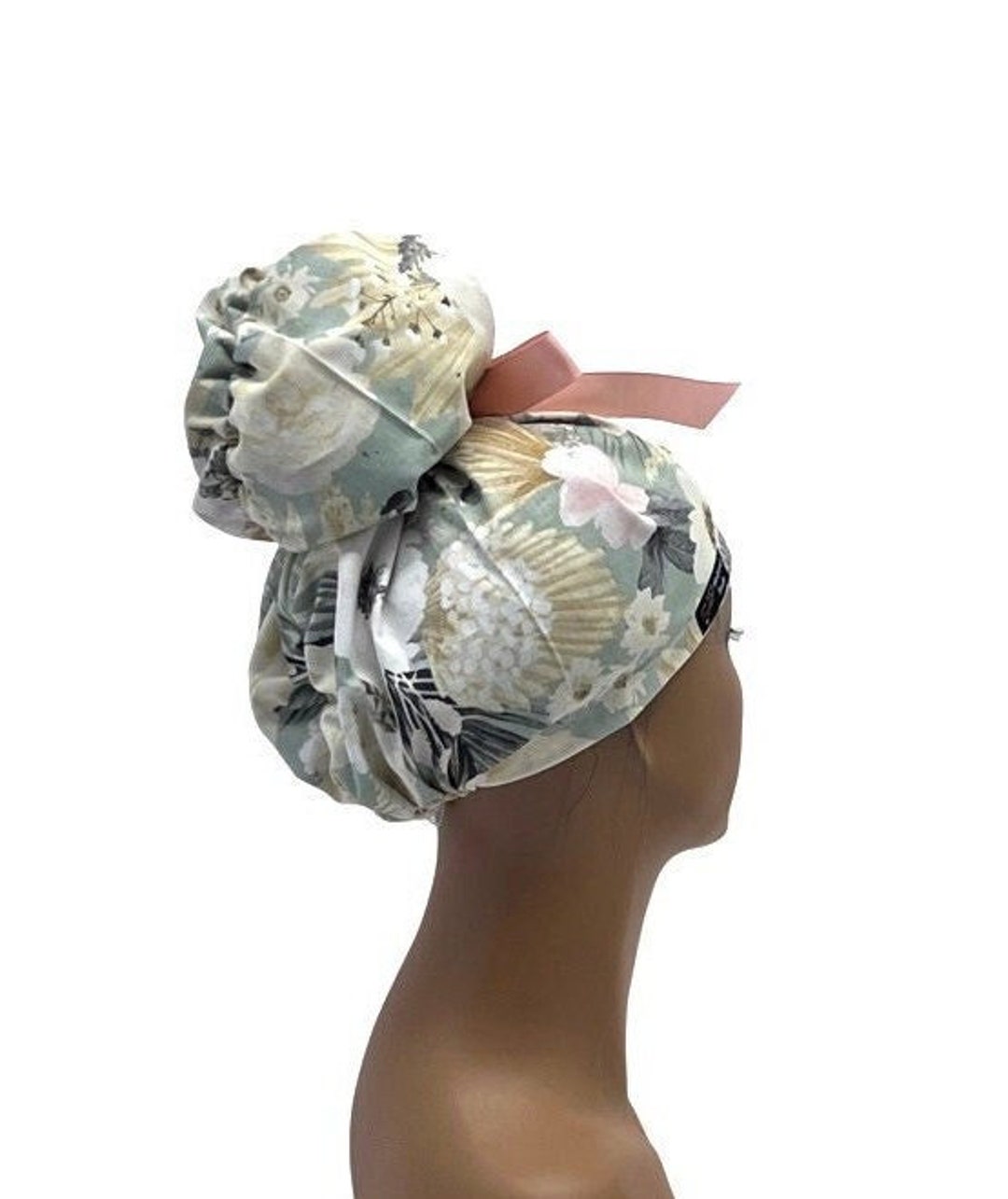 Emma High Bun Scrub Cap, Emma Scrub Cap, Ponytail Scrub Caps, Scrub Cap