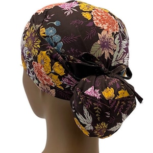 Ava ponytail Surgical women scrub cap,nurse cap,medical cap,skull cap,surgical bonnet women,surgical cap vet med,,medical hat,