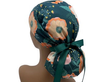 Alexa/lining Ponytail “space” scrub cap for women,Surgical large ponytail medical hat,Surgical medical accessory,Doctor Nurse Medical hat