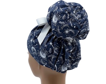 Gorro quirúrgico con moño alto de Emma, gorro quirúrgico de Emma, gorros quirúrgicos con cola de caballo, gorro quirúrgico para mujer, gorro quirúrgico, gorro quirúrgico de enfermera, gorro quirúrgico con moño,