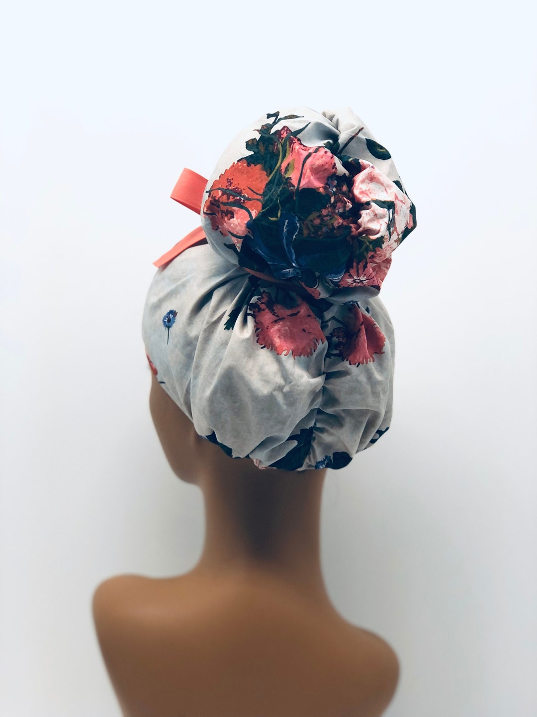 Emma High Bun Scrub Cap, Emma Scrub Cap, Ponytail Scrub Caps, Scrub Cap