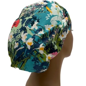 Lily Bouffant Scrub Cap for those who need to cover their hair in their work,Medical Unisex Scrub cap with adjustable elastic/toggle