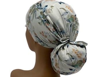 STRETCH Ponytail Scrub Cap,Ava Cotton Stretch scrub cap for women,Ponytail scrub cap,Surgical cap,nurse scrub cap