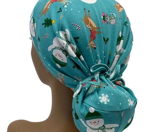 STRETCH  Ponytail Scrub Cap,Ava Cotton Stretch scrub cap for women,Ponytail scrub cap,Surgical cap,nurse scrub cap