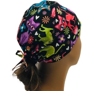 Hanna Surgical women scrub cap,nurse cap,medical cap,skull cap,surgical bonnet women,surgical cap vet med,medical hat,