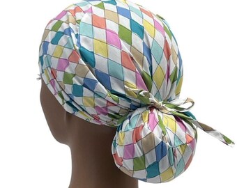Ava Ponytail Scrub Cap, Ava ponytail scrub cap for women, Ponytail scrub cap, Scrub cap for women, surgical cap, nurse scrub cap