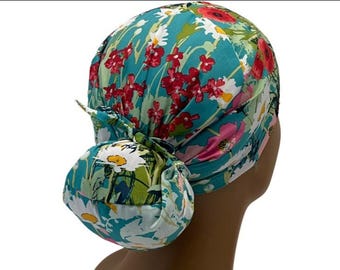 Ava Ponytail Scrub Cap, Ava ponytail scrub cap for women, Ponytail scrub cap, Scrub cap for women, surgical cap, nurse scrub cap